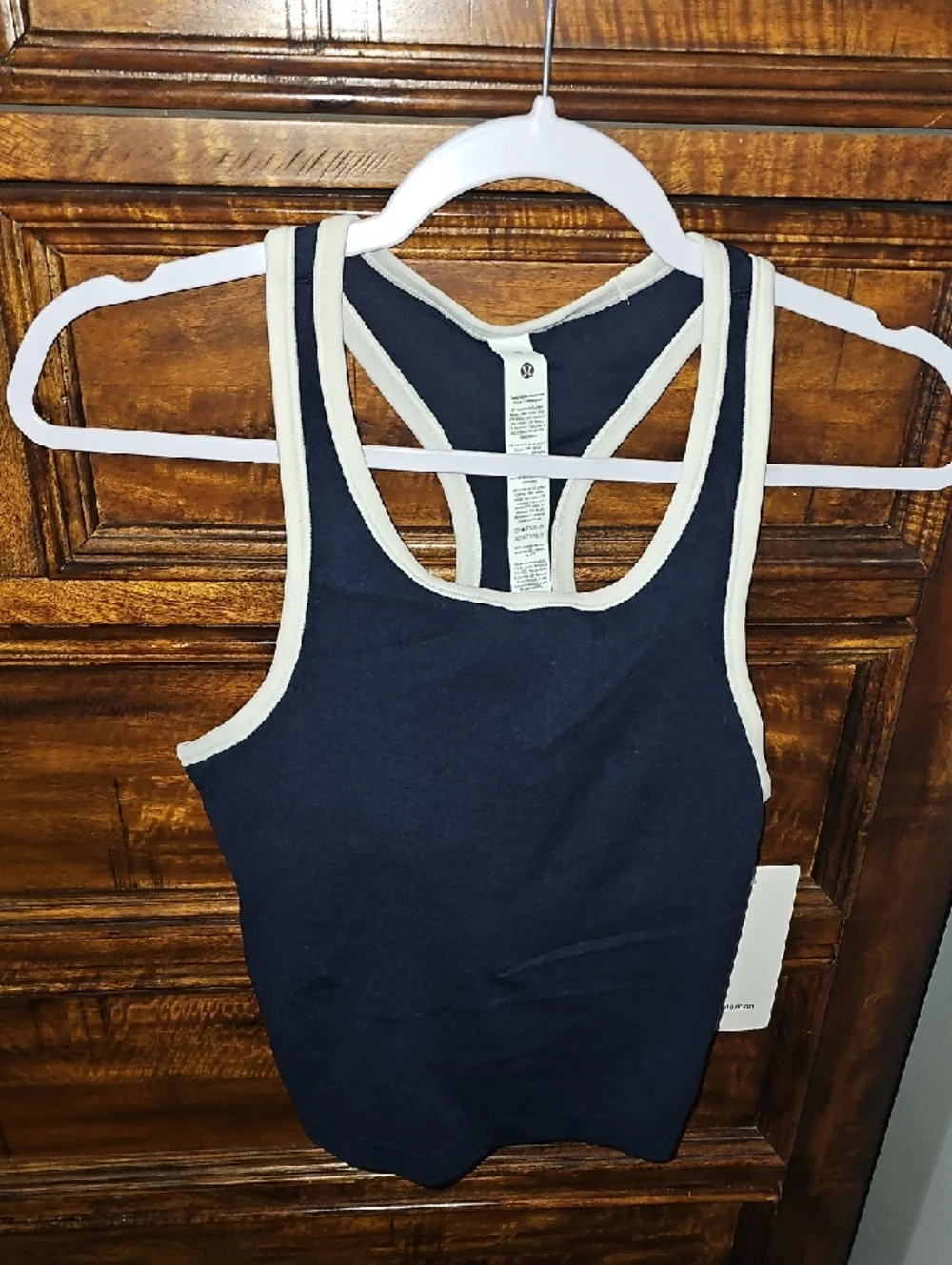 Lululemon Ebb To Street Cropped RB Tank! Contrast! Sz 10, TRNV/LTIV! Nwts